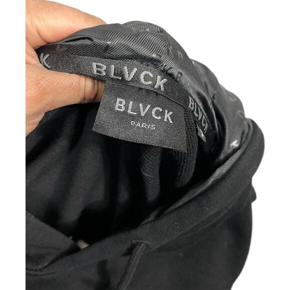 BLVCK Black Bold Cropped Hoodie / Size-Small - Picture 10 of 16
